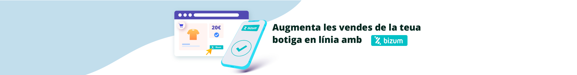 Campaña Bizum C2eR - Gráfico de tienda online y logo Bizum Campaña Bizum C2eR - Gráfico de tienda online y logo Bizum