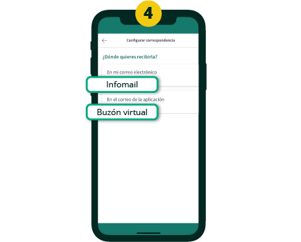 Tria on vols rebre la teua correspondència en línia: en la teua bústia virtual de Ruralvía o en el teu correu personal.