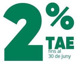 2% TAE fins al 30 de juny