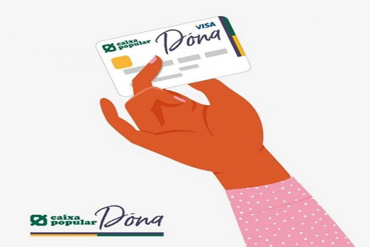 Tarjeta Dona - mano sujetando la tarjeta