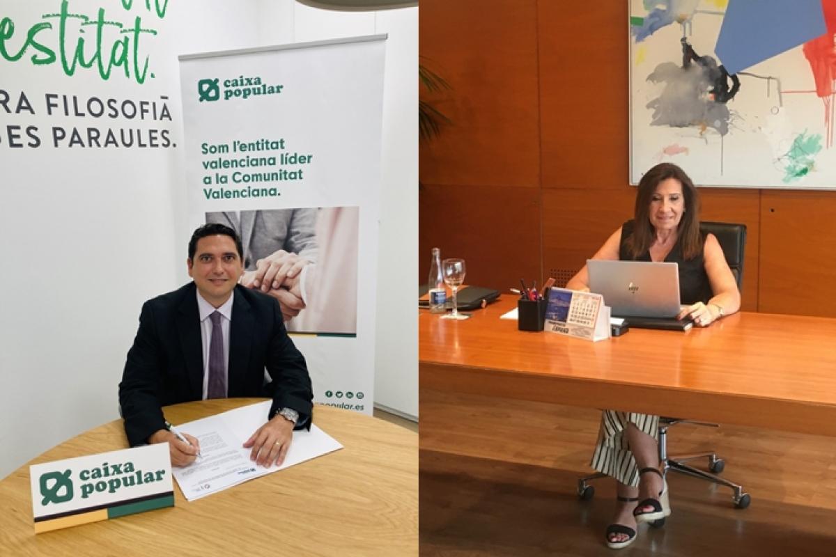 Firma del convenio entre Caixa Popular y el ICAV