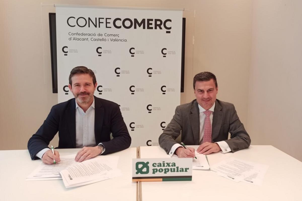 Confecomerç CV firma un convenio de colaboración con Caixa Popular para impulsar el comercio en esta etapa de recuperación económica